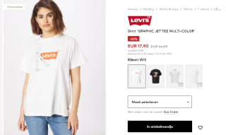LEVI'S Shirt 'GRAPHIC JET TEE MULTI-COLOR' wit voor €17,90 bij About You