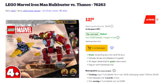 LEGO Marvel Iron Man Hulkbuster vs. Thanos (76263) voor €12,99