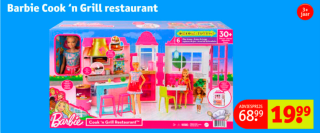 Barbie Kook & Grill Restaurant met pop voor €19,99 bij Kruidvat