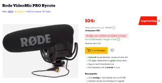 Røde VideoMic Pro Rycote voor €104 bij Bol