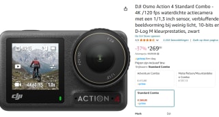 DJI Osmo Action 4 - Standard Combo - Action cam voor €269 bij Amazon