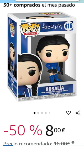 Funko Pop Rosalía por 8€.