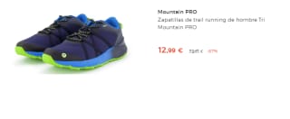 Zapatillas de trail running de hombre Mountain PRO Tri por 12.99€