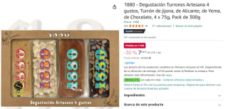 Degustación Artesana 4 Gustos 1880 (4 x 75 g) por 7.64€