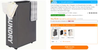 Cesto Ropa Con Ruedas con Revestimiento De Malla por 4,26€