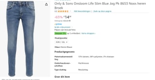 Only & Sons Onsloom slim blue heren jeans