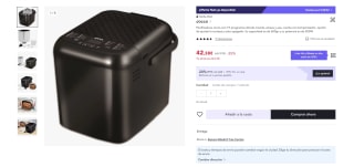 Panificadora marca Jocca con 19 programas dónde mezcla, amasa y asa, por 29,66€