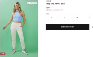 Crop top halter HI&BYE por 3.99€