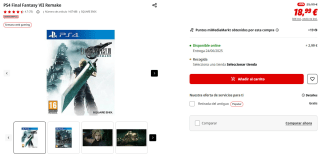 Videojuego Final Fantasy VII Remake PS4 por 16,52€
