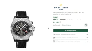 Montre automatique Breitling Avenger Chronograph GMT 45 A24315101B1X1 à 4.190€