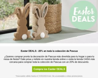 20% dto en toda la colección de Pascua