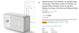 AWAIR Element CO2 Detector voor €79,99 via Amazon DE