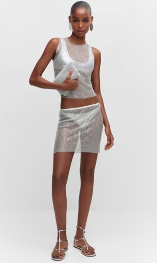 Falda de malla strass para Mujer por 3.99€