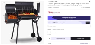 Barbacoa Portátil con Ruedas de Carbón por 64.99€
