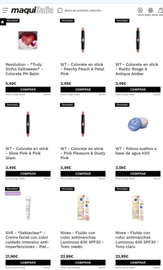 3×2 en sección rostro desde Maquillalia.