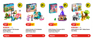 De 2e voor de halve prijs alle lego bouwsets bij Kruidvat