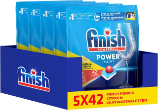 Finish All-In-1 42 Tabs Power And Pure 210 stuks voor €9,89 bij Amazon