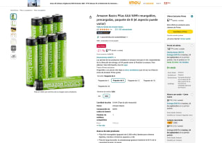 Pilas recargables AAA por solo 6,59€