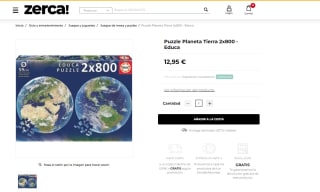 Puzzle Planeta Tierra 2x800 poezas marca Educa por 12,95€