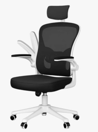 Silla de Oficina Ergonómica con Reposacabezas, Ajustable y con Soporte Lumbar por 48,81€