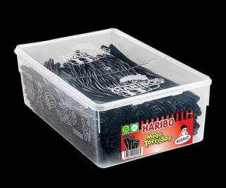 Haribo Mega Torcidas Regaliz tarro de 200 unidades por 5,55€