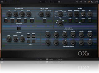 Instrumento virtual IK Multimedia Syntronik OXa VST Oberheim OB-X OB-Xa por 2,31$ USD€