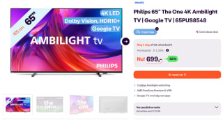 Philips 65" The One 4K Ambilight TV (65PUS8548) voor €699 bij iBOOD