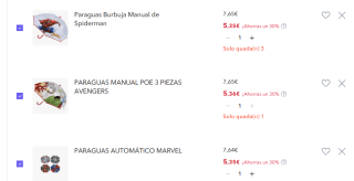 Recopilación Pack de 2 paraguas infantiles desde 4,59€ la unidad