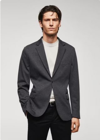 Americana slim fit microestructura Mangooutlet por 15,99€