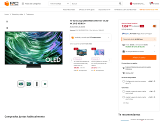 TV Samsung QE65S90DATXXH 65" OLED 4K UHD HDR10+ por solo 1,359€