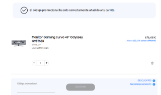 Monitor Samsung Odyssey G9 LC49G95TSSRXEN de 49 pulgadas por 676,48€