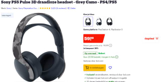Sony PULSE 3D Wireless Headset (Grey Camo) voor €59,99 bij Bol.com