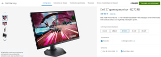 Dell 27" 165Hz gamingmonitor G2724D voor €268,92