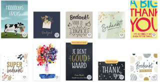 50% korting op alle bedankt-kaarten bij Greetz