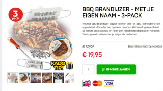 3 Stuks BBQ Brandijzer met je eigen naam voor €19,95 bij Dagknaller