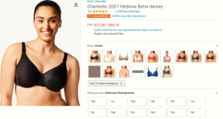 Chantelle Beugel BH Hedona voor €21,90 bij Amazon