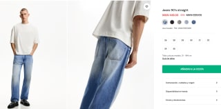 Jeans 90's straight por $449 | Descuento Bershka