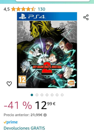 My Hero One´s Justice 2 PS4 por 12,99€.