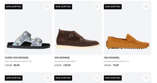 Outlet mooist schoenen 50% van o.a. Bommel en Nubikk