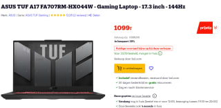 ASUS TUF Gaming A17 FA707RM-HX044W voor €1099 bij Bol.com