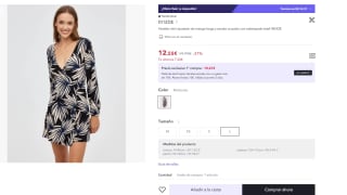 Vestido  mini ajustado de manga larga y escote cruzado Indide por 7,53€