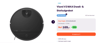 VIOMI Robot Vacuum Cleaner V3 Max met dweilfunctie voor €169 bij Ibood
