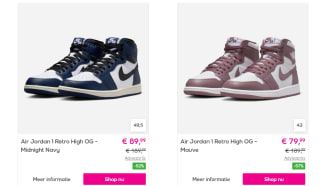 Diverse Nike Air Jordan 1 Retro High OG sneakers vanaf €69,99 bij Veepee