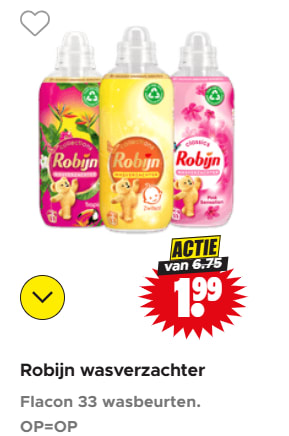 Alle varianten Robijn wasverzachter voor €1,99 bij Dirk