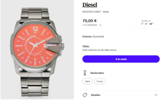 Reloj para Hombre Diesel MASTER CHIEF por 75€