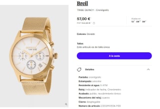 Reloj Cronografo de Mujer Breil TRIBE QUINCY por 57€
