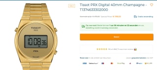 Tissot PRX Horloge - Staal - Goudkleurig - Ø 40 mm voor €199 bij boumanonline