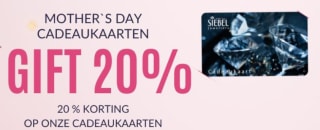 Ontvang 20% korting op giftcards voor Moederdag bij Siebel Juweliers