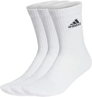 Adidas 3-Pack Cushioned Crew Socks (White) - £6
