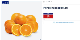 Perssinaasappelen 4 KG voor €3 bij de Aldi